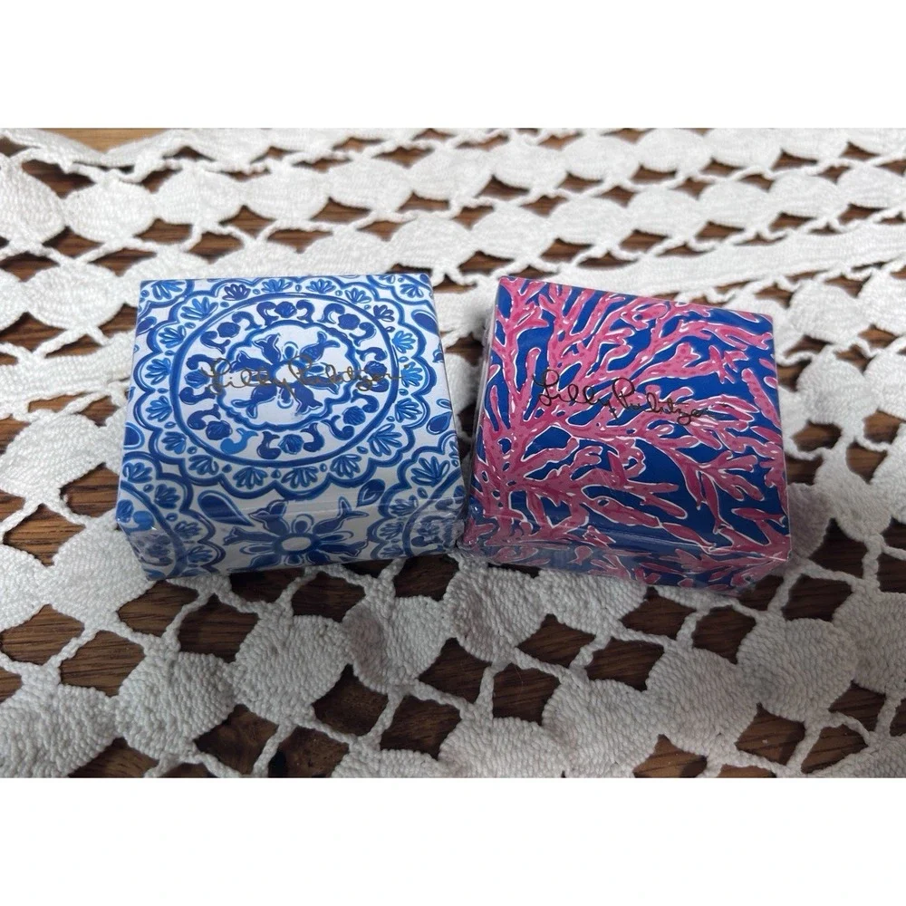 Lilly Pulitzer Soap 2 square Bars NEW Wrapped Logo